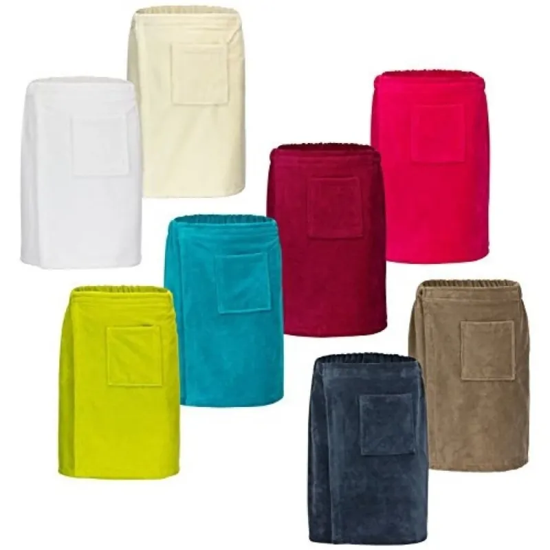 Floringo Luxus Saunakilt Herren Twin-Star Klettverschluss Sauna-Kilt aufgesetzte Tasche