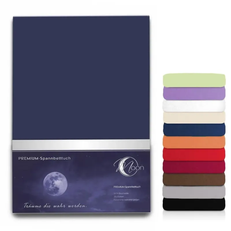 Spannbetttuch 180x200-200x220 cm Spannbettlaken 240g/m² MOON Line Platin