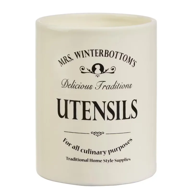 MRS. WINTERBOTTOM'S Utensilienbehälter - Steingut - Creme