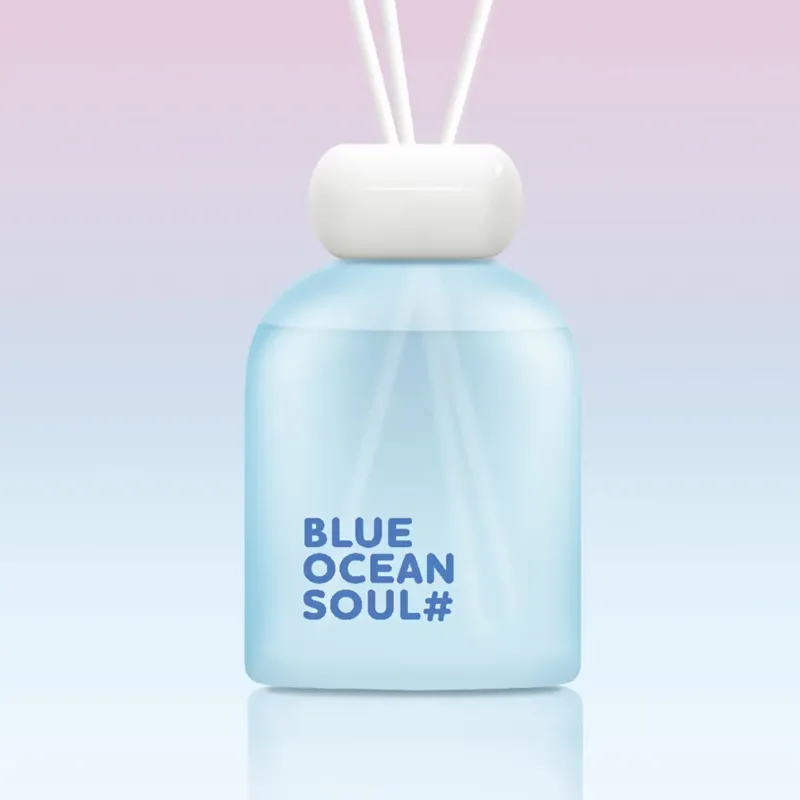 MELLOW MOOD Raumduft Blue Ocean Soul - Raumduft/Glas/Polyester - Pastellblau - Füllmenge: 150 ml