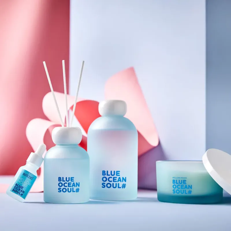 MELLOW MOOD Duftöl Blue Ocean Soul - Raumduft/Glas/Kunststoff - Pastellblau