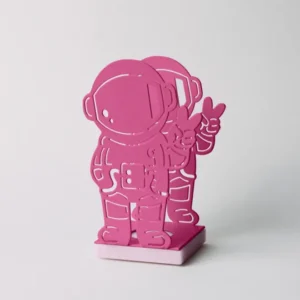 Windlicht Metall MILCHSTRAßE ASTRONAUT RAL 4010 Telemagenta glänzend