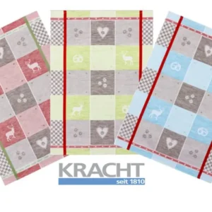 3er Pack Kracht Halbleinen Geschirrtuch 50x70 farblich sortiert 235-262 Oktoberfest