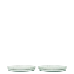 2 Assiettes en plastique transparent vert 16,3 x 2,4 cm Ripple - Ferm Living - The Cool Republic