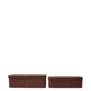 2 Boîtes en fines feuilles de contreplaqué foncé Vekla - Ferm Living - The Cool Republic