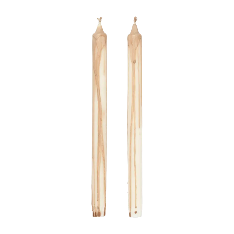 2 bougies effet fondu beige 2,2 x 30 cm - Ferm Living - The Cool Republic