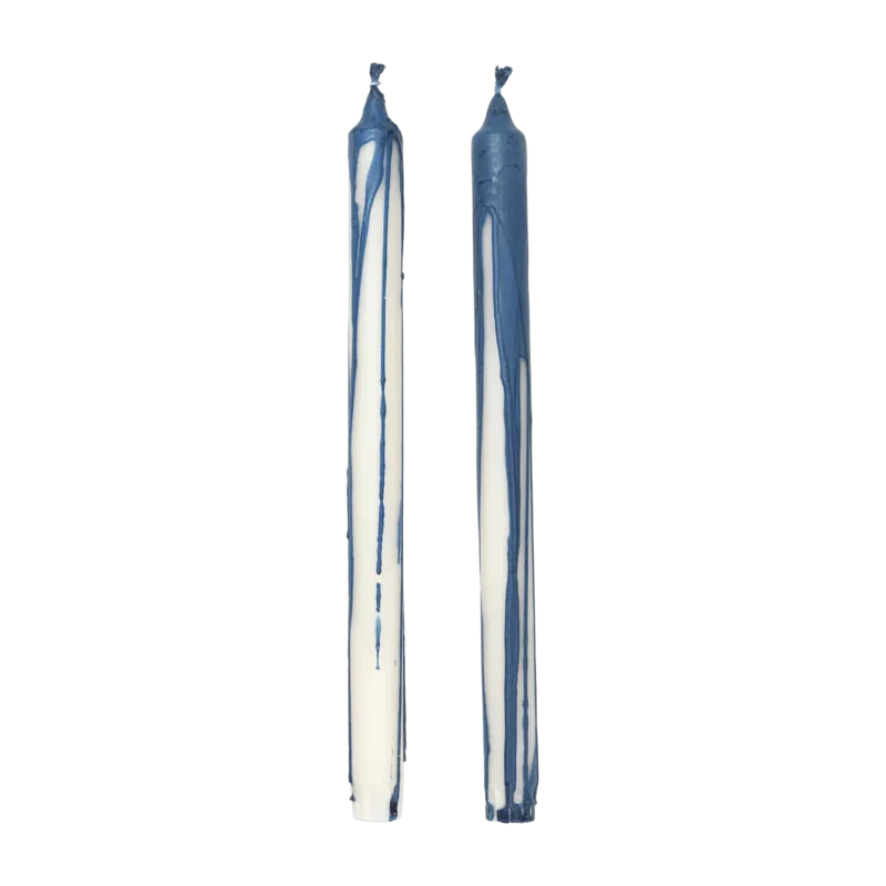 2 bougies effet fondu bleu 2,2 x 30 cm - Ferm Living - The Cool Republic