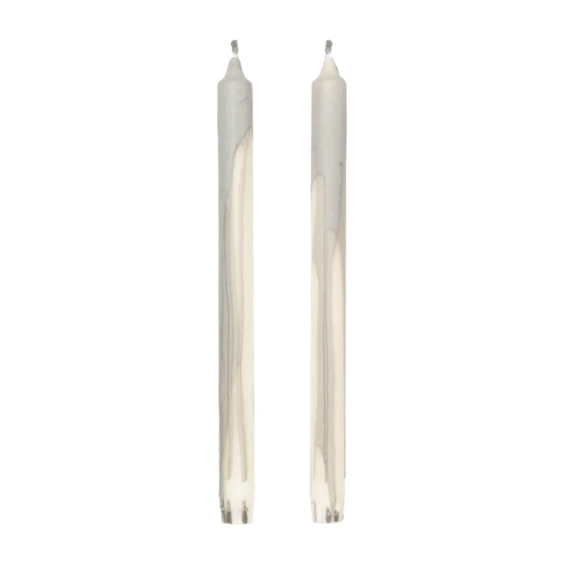 2 bougies effet fondu gris 2,2 x 30 cm - Ferm Living - The Cool Republic
