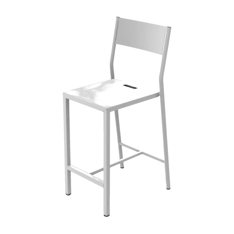2 Chaises de bar en aluminium blanc Take - Matière Grise - The Cool Republic