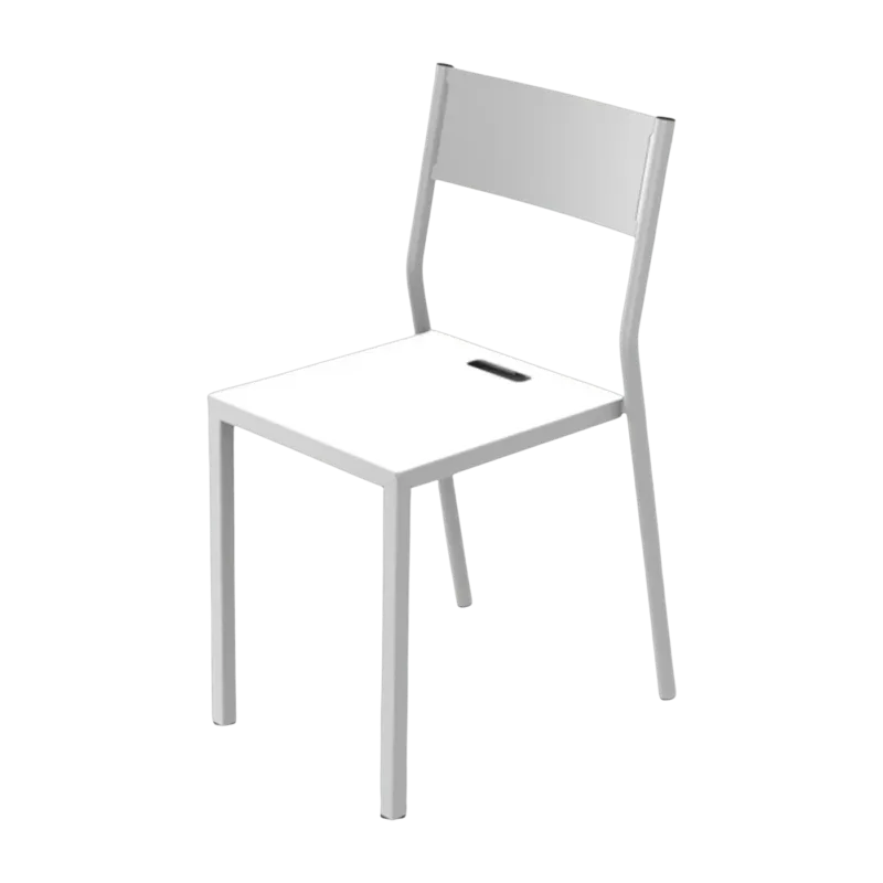 2 Chaises en aluminium blanc Take - Matière Grise - The Cool Republic