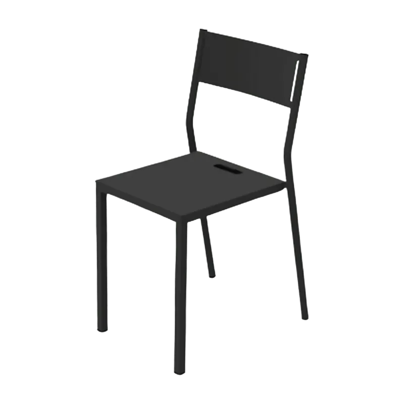 2 Chaises en aluminium noir Take - Matière Grise - The Cool Republic