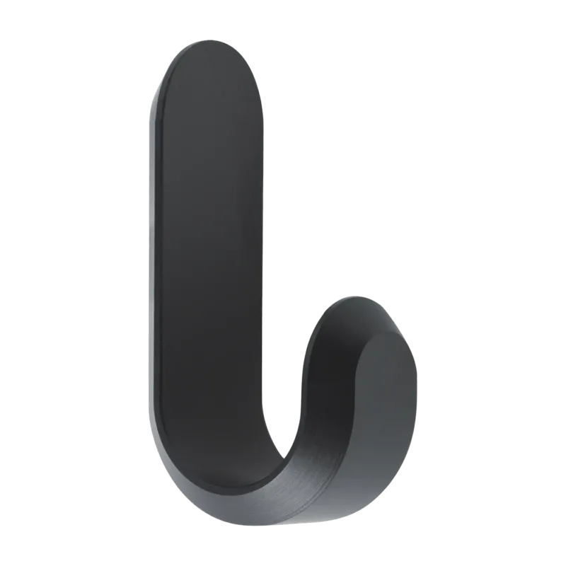 2 patères en aluminium noir Curve Matt noir - Normann Copenhagen - The Cool Republic