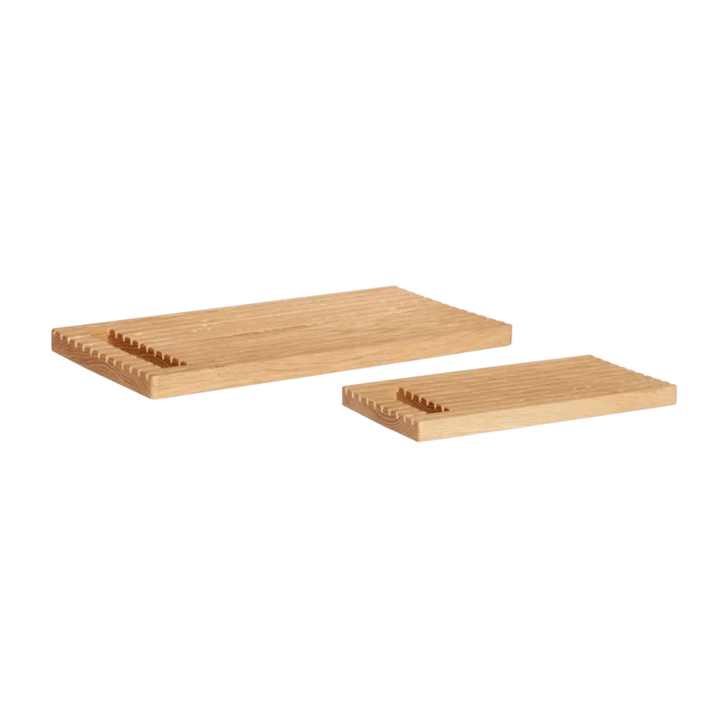 2 Planches à découper en bois de chêne - Hübsch - The Cool Republic