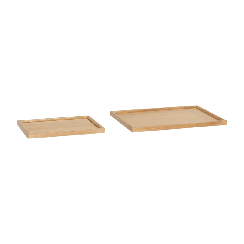 2 plateaux en bois de chêne clair - Hübsch - The Cool Republic