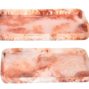 2 plateaux haut en résine rubis et crème Rih - Versmissen - The Cool Republic