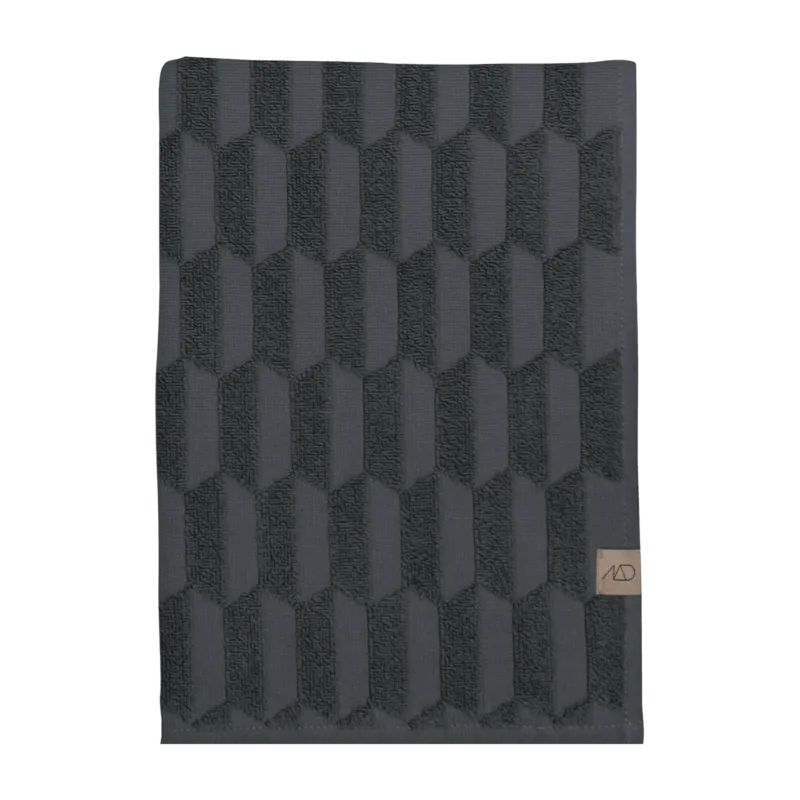 2 Serviettes de toilette gris anthracite 35 x 55 cm Geo - Mette Ditmer - The Cool Republic