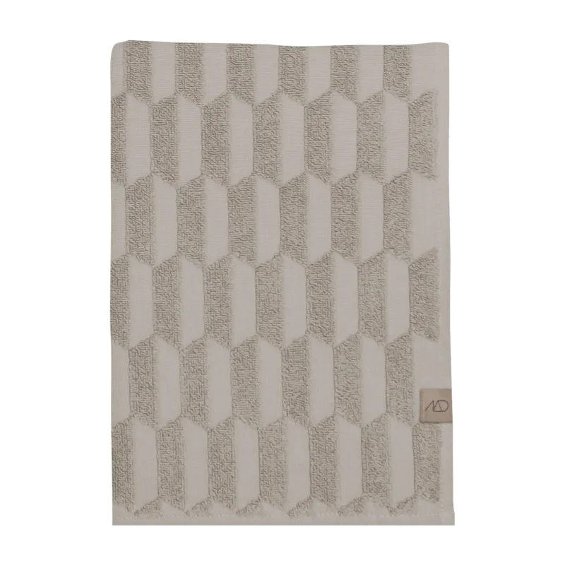 2 Serviettes de toilette sable 35 x 55 cm Geo - Mette Ditmer - The Cool Republic