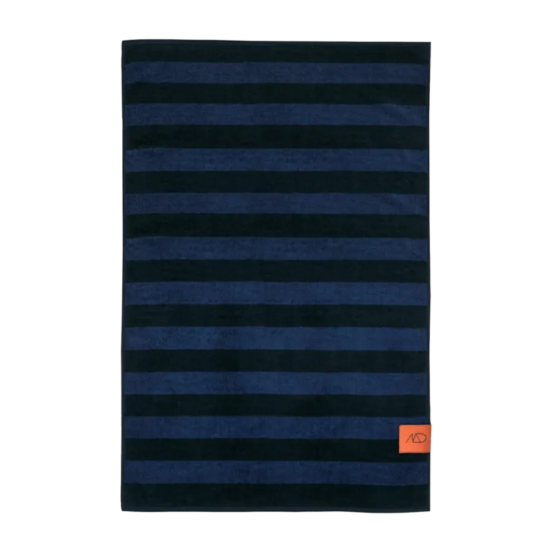 2 Serviettes rayées bleu et noir 35 x 55 cm Aros - Mette Ditmer - The Cool Republic