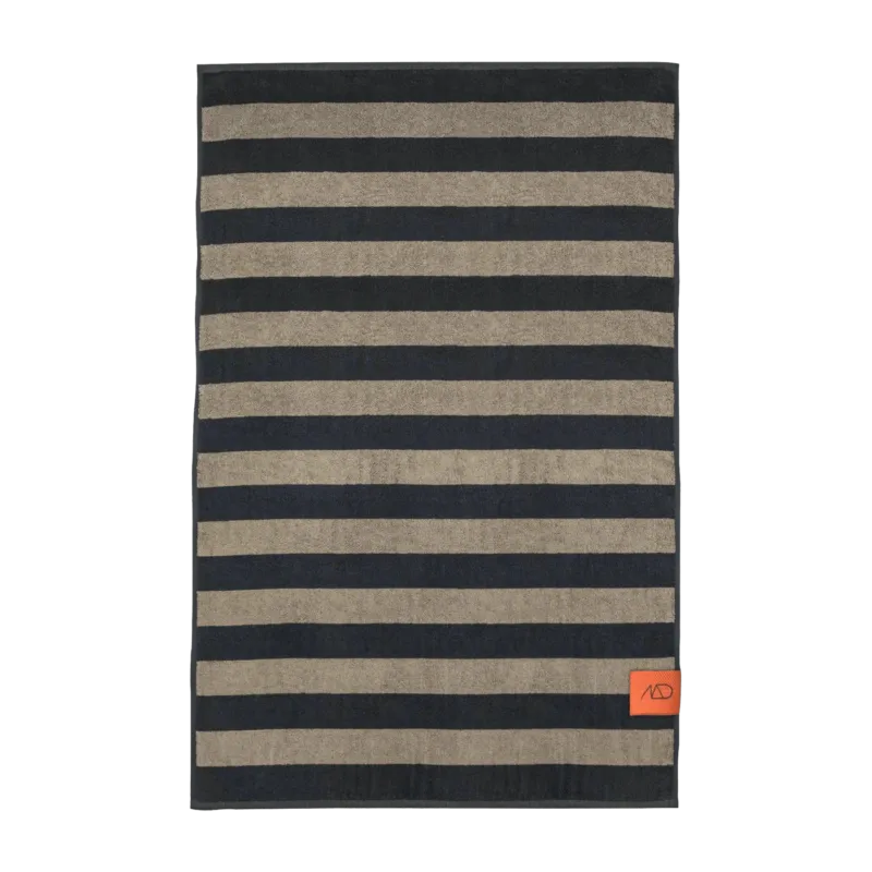2 Serviettes rayées sable et gris 35 x 55 cm Aros - Mette Ditmer - The Cool Republic