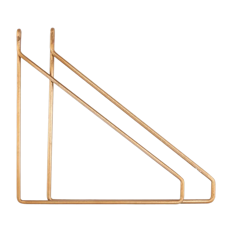 2 Supports muraux pour étagère dorés Brackets - House Doctor - The Cool Republic
