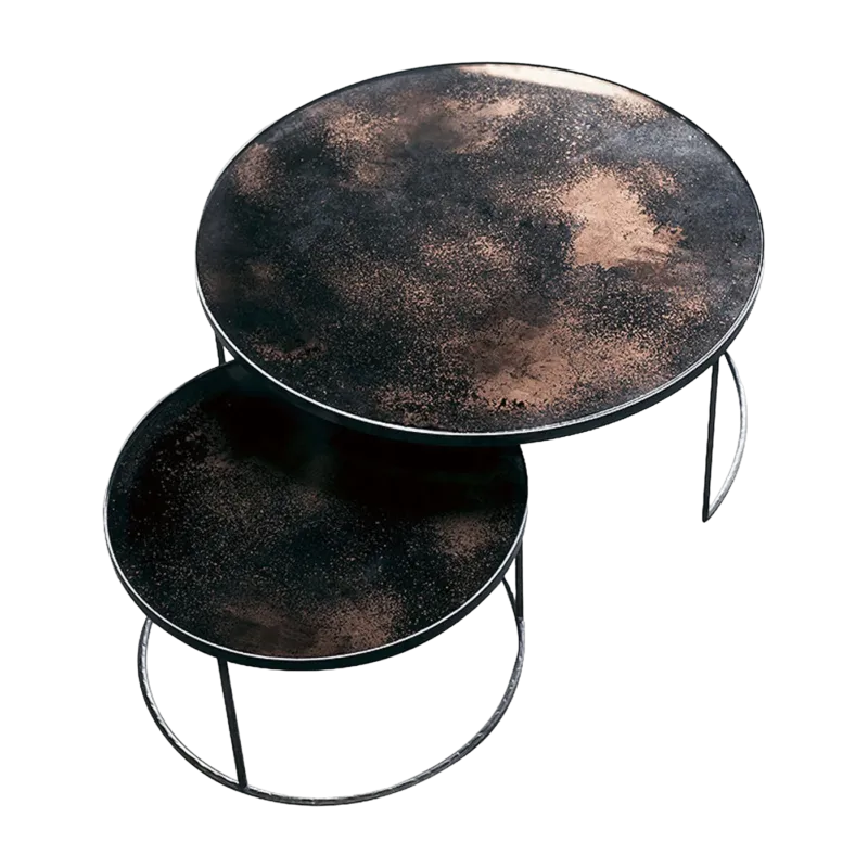 2 Tables basses bronze Nesting Coffee - Ethnicraft Accessories - The Cool Republic