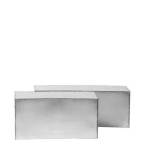 2 Tables basses en acier inoxydable brossé 91 x 61,5 x 35 cm Ferra - Ferm Living - The Cool Republic