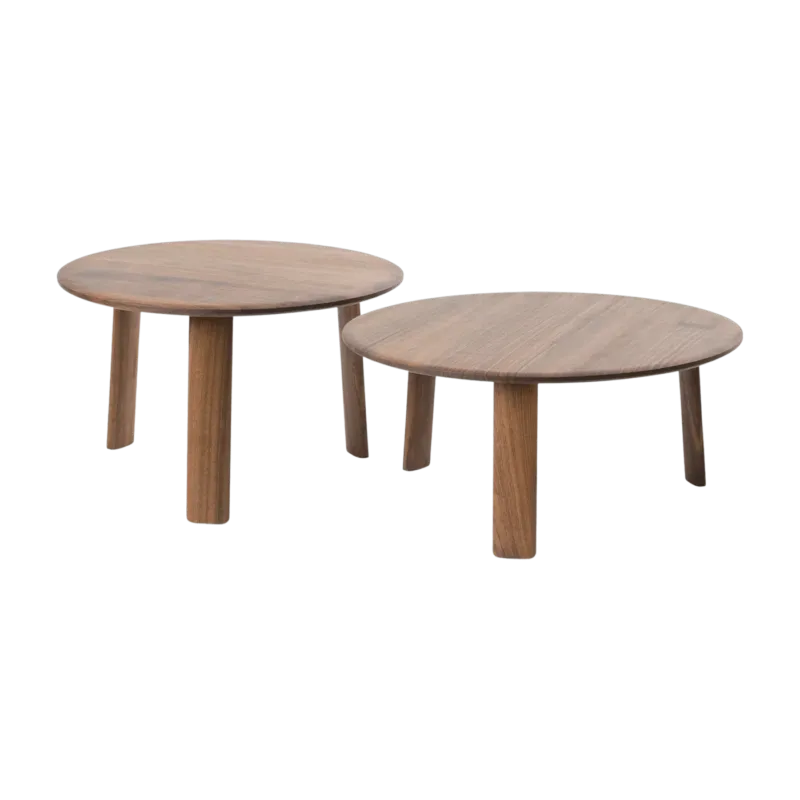 2 tables basses en noyer 60 et 70 cm Alle - Hem - The Cool Republic