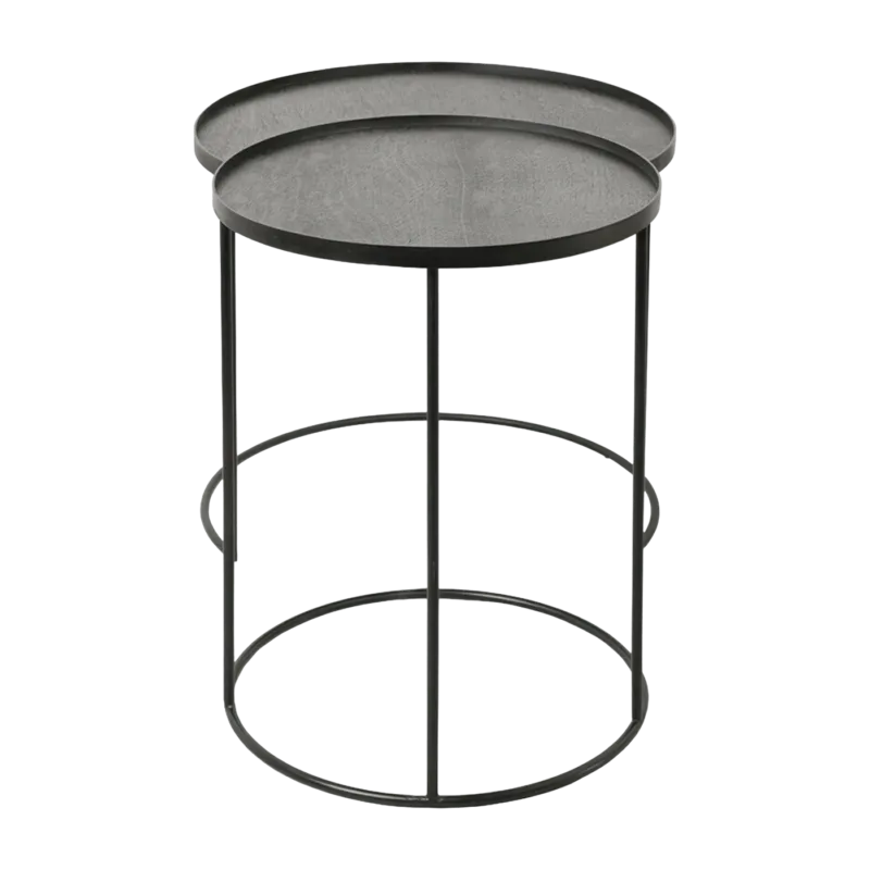 2 tables d'appoint en métal à plateau rond S/L - Ethnicraft Accessories - The Cool Republic