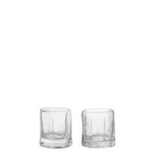 2 Verres à liqueur en verre soufflé transparent 4 x 5 cm Kiru - Ferm Living - The Cool Republic