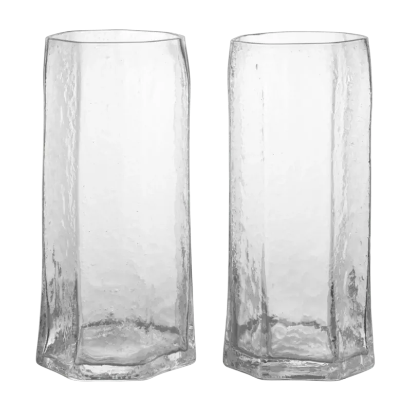 2 verres tall en verre recyclé soufflé à la bouche Kiru - Ferm Living - The Cool Republic