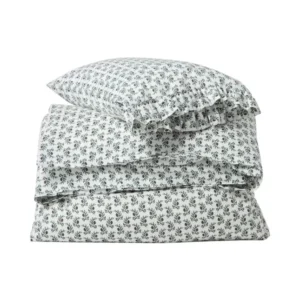 Lexington Flower Printed Cotton Sateen Bettwäsche-Set aus Satin