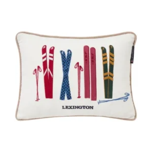 Lexington Skis and Poles Organic Cotton Velvet Kissen mit Füllung