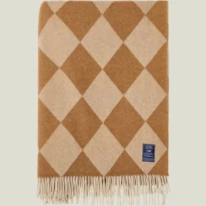 LEXINGTON Argyle Plaid aus recycelter Wolle, fudge/weiß