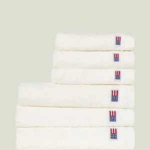 LEXINGTON Velours-Jacquard Ornament-Handtuch, schneeweiß