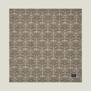 LEXINGTON Ornament-Jacquard-baumwollserviette, beige/dunkeloliv