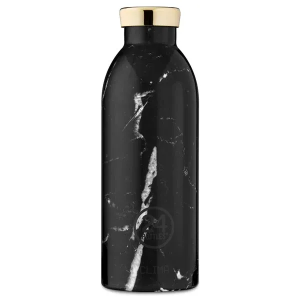 24Bottles Clima Bottle »Black Marble« isolierte Edelstahl-Trinkflasche – Ansicht 1