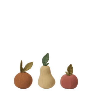 3 Jouets pour enfant fruits en coton bio Edi - Ferm Living - The Cool Republic