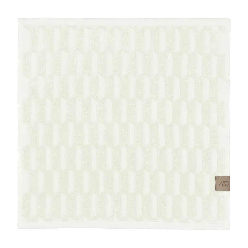 3 Mini-serviettes de toilette blanc cassé 30 x 30 cm Geo - Mette Ditmer - The Cool Republic