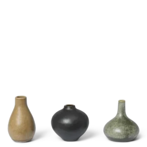 3 Mini vases en grès Calm Komo - Ferm Living - The Cool Republic