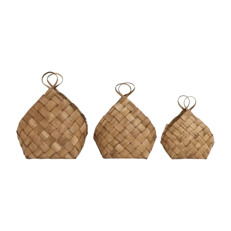 3 Paniers coniques en fibres naturelles - House Doctor - The Cool Republic