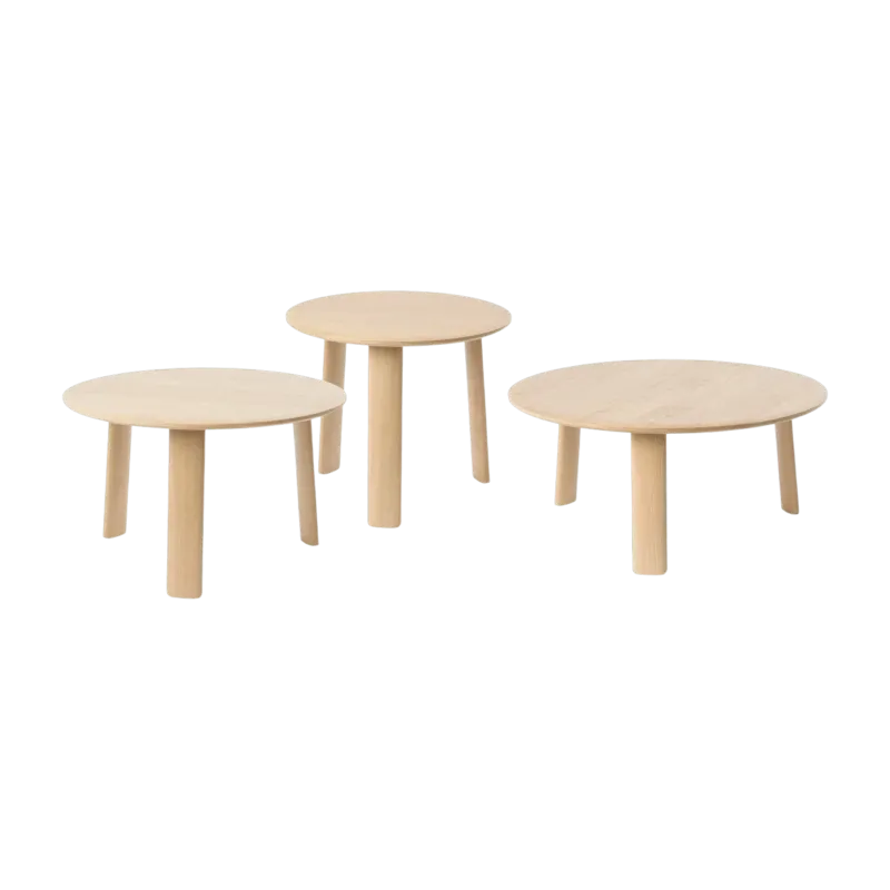 3 tables basses en chêne Alle - Hem - The Cool Republic