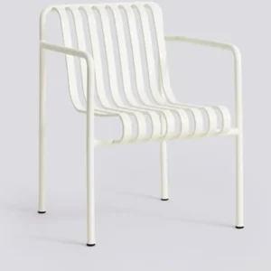 Fauteuil de jardin avec accoudoir en métal crème Palissade - HAY