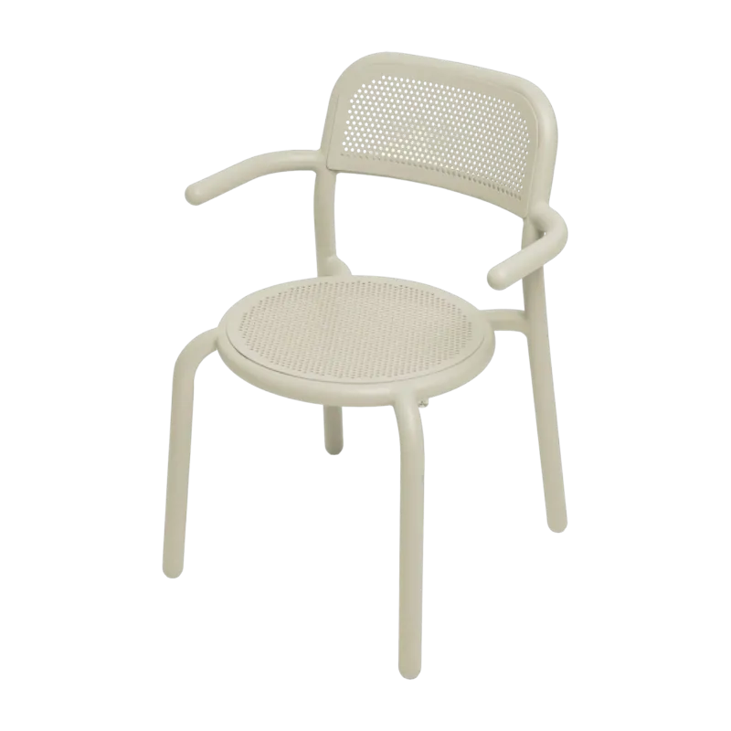4 chaises beiges avec accoudoirs Toni - Fatboy - The Cool Republic
