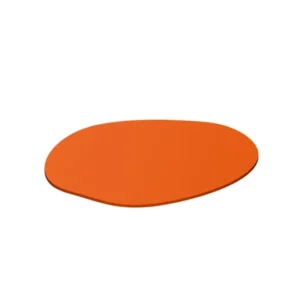 4 sous verres organiques en acier orange sprizz 10x2cm Kiva - Metallbude - The Cool Republic