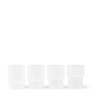 4 verres givrés 6cl 5x6cm Ripple - Ferm Living - The Cool Republic