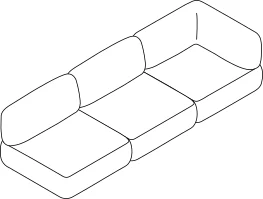 Torio Sofa - 3-Sitzer 300x100 offen