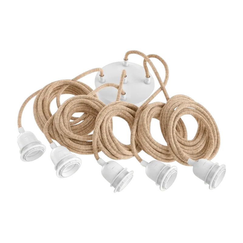 5 Fixations lampes blanc naturel - Bazar Bizar - The Cool Republic