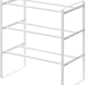 3 Étagères pour chaussures ajustables blanches Frame - Yamazaki