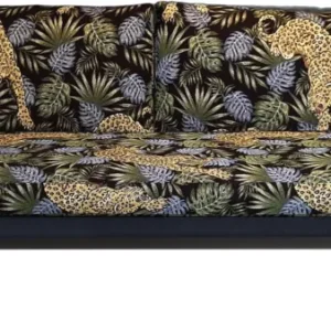 Canapé 3 places en velours Jungle Leopard Cannage - RED Edition