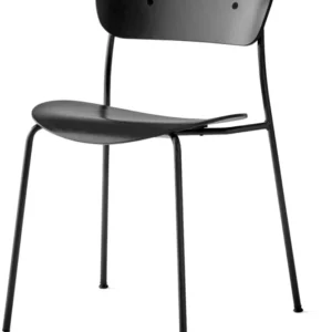Chaise en chêne laqué noir AV1 Pavilion - &tradition